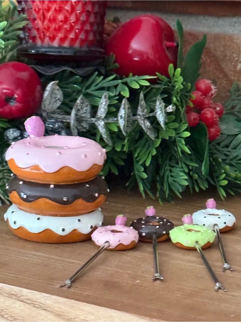 Sweet & Kitschy: Vintage Hand-Painted Donut Hors D'oeuvres Japan Set